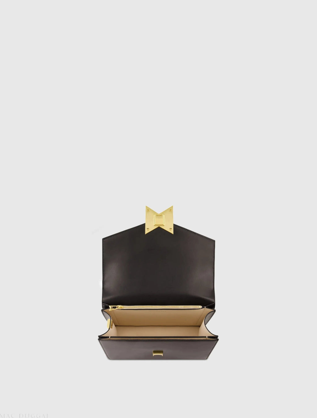 Black Mini Leather Tone On Tone Crossbody Bag